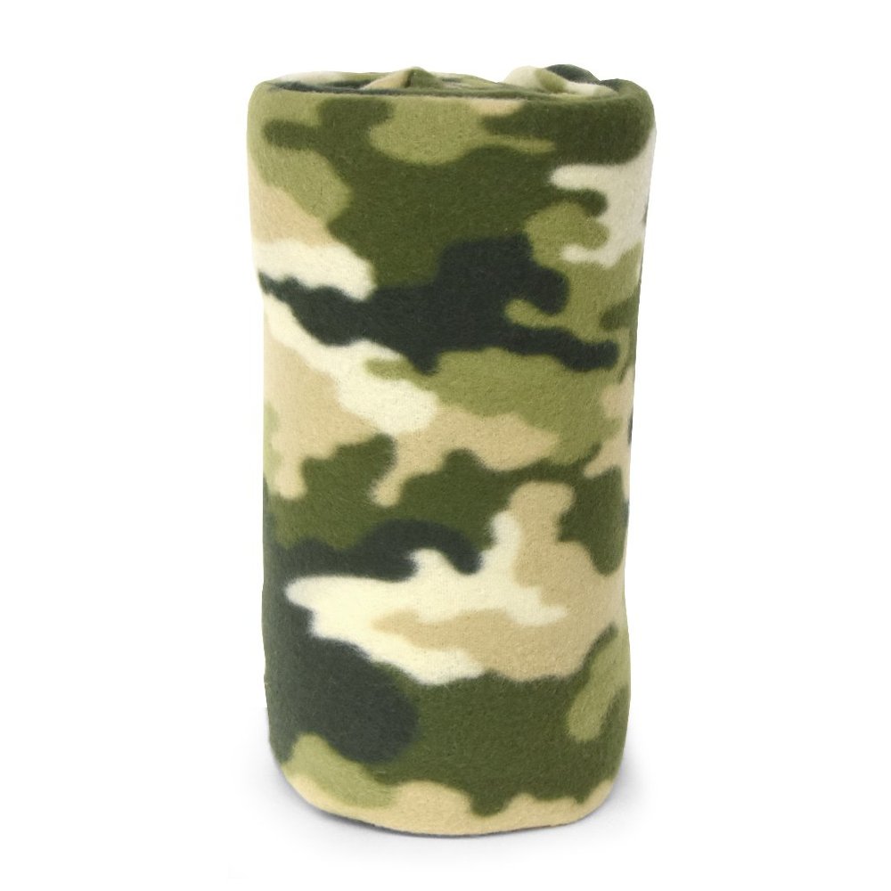 Camouflage Fleece Throw 50 x 60 - Picture 2 of 4
